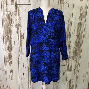 Madewell Black And Blue Floral Blouse
